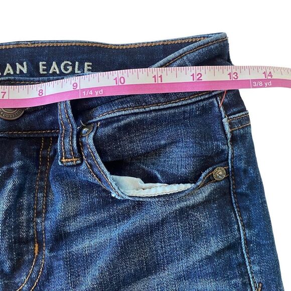American Eagle Super Stretch Distressed Jeggings Sz 0 Short - Picture 7 of 11